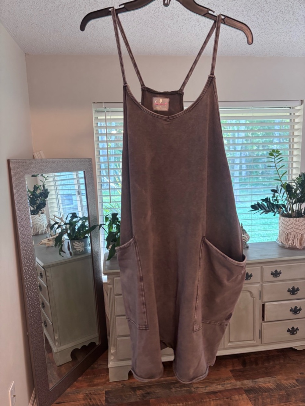 Free People Acid Wash Hot Shot Romper